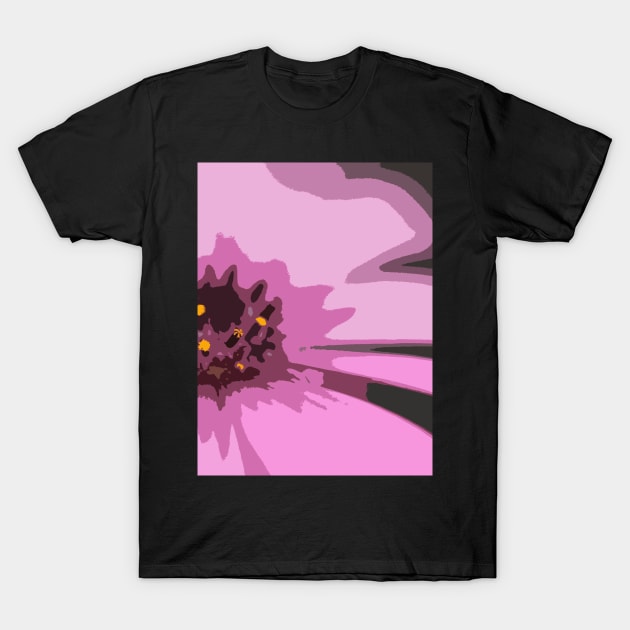 Abstract & Artsy Daisy Flower in Colorful Tones of Pretty Pink T-Shirt by karenmcfarland13